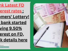 Bank Latest FD interest rates : Customers' Lottery! This bank started giving 9.50% interest on FD, check details here