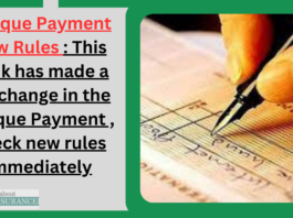 Cheque Payment New Rules : This bank has made a big change in the cheque Payment , check new rules immediately