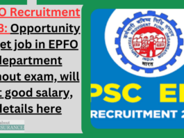 EPFO Recruitment 2023: Opportunity to get job in EPFO department without exam, will get good salary, details here