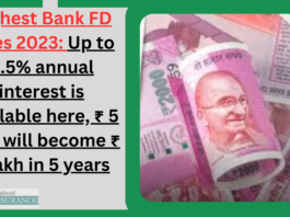 Highest Bank FD rates 2023: Up to 9.5% annual interest is available here, ₹ 5 lakh will become ₹ 8 lakh in 5 years