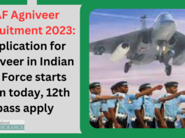 IAF Agniveer Recruitment 2023: Application for Agniveer in Indian Air Force starts from today, 12th pass apply