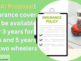 IRDAI Proposal! Insurance cover can be available for 3 years for cars and 5 years for two wheelers