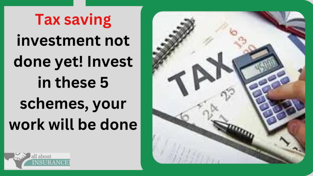 Tax saving investment not done yet! Invest in these 5 schemes, your work will be done